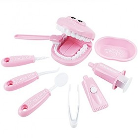 Tixiyu Kit de dentiste 9 pièces pour enfants avec bretelles, kit de médecins pour enfants, jeu de rôle pour garçons et filles