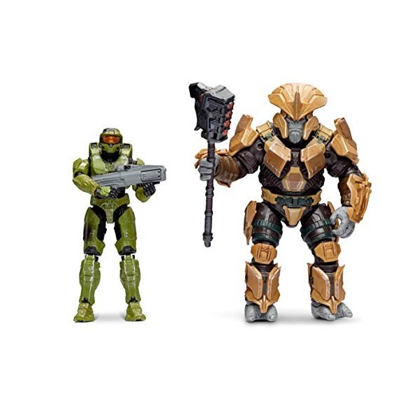 Halo Lot de Deux Figurines « World of Halo » de 10,2 cm – Master Chief vs Brute Chieftain