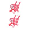 Toyvian Jouets Éducatifs pour Les Enfants Panier pour Les Enfants Jeu De Rôle Jouets pour Enfants 2 Pcs Chariot Portique Enfa