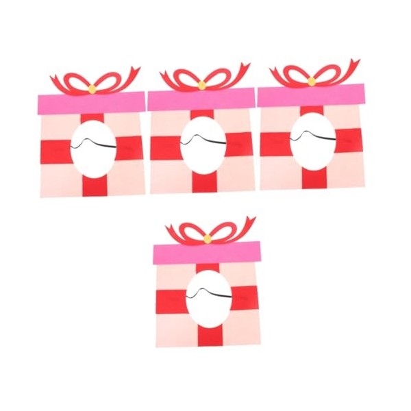 Toyvian Bandeau Rose 4 Pièces pour Jouet Non Tissé Fou Toutes Les Nouveautés Drôles pour Adultes Robe Photo Idiote Gâteau Amu