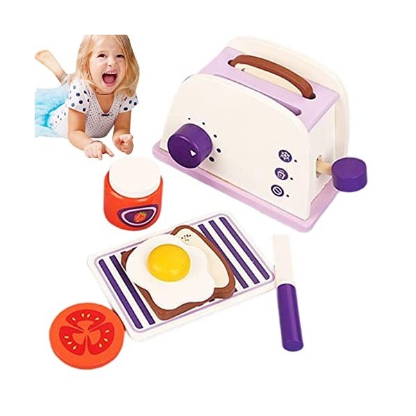 Jeu de Cuisine en Bois | Jouets en Bois pour Faire Semblant de Jouer - Kit de Cuisine en Bois de Jeu éducatif pour Filles gar