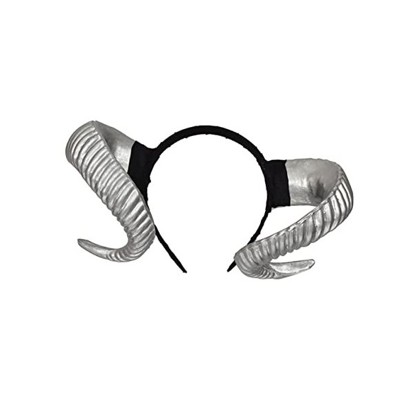 ABOOFAN Bandeau Tenue Fille 2 Pièces Bandeau En Plastique Noir Costume Diable Bandeaux Filles Cornes De Bélier Costume Cornes