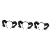 ABOOFAN Bandeau Tenue Fille 2 Pièces Bandeau En Plastique Noir Costume Diable Bandeaux Filles Cornes De Bélier Costume Cornes