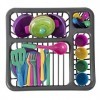 Le kit de jeu de rangement contient 27 couverts de cuisine pour enfants dans légouttoir inclus dans le kit HxQ400