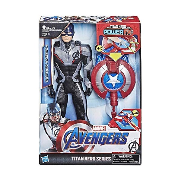 Marvel Avengers – Figurine Marvel Avengers Endgame Titan Power FX – Iron Man et Power Pack - 30 cm - Parle en français - Joue