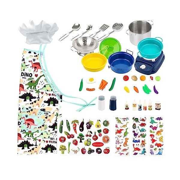 Cuisine et pâtis, Jeu Cuisine, 37 pièces, Jouets cuisineCuisine et pâtisserie pour Enfant Cuisine pour garçons et Filles âgés