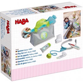 HABA - Ensemble Mallette de docteur - Jeux dimitation en tissu - 3 ans et plus - 306206