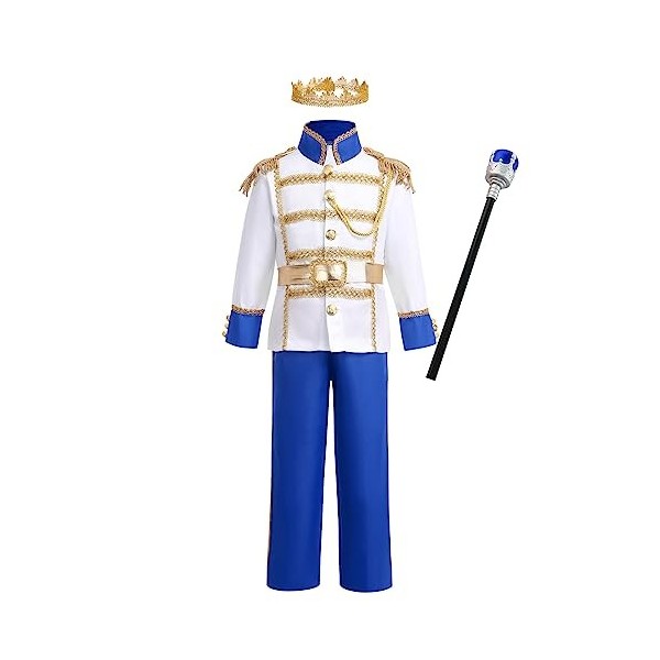 IDOPIP Deguisement Roi pour Enfants Garçon, Deguisement prince Médiéval enfant Costume Roi Garçon, Costume Enfant Jeu de rôle