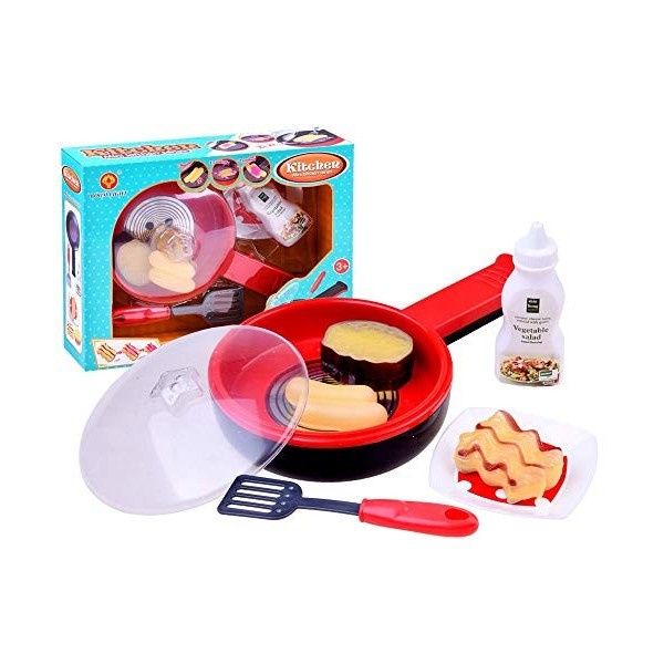 BSD Cuisine Enfants Jeu dimitation Poêle à Frire avec Accessoires