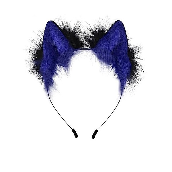 Oreilles de chat en fausse fourrure bandeau fait à la main oreilles de renard à fourrure oreilles de loup moelleux cheveux ce
