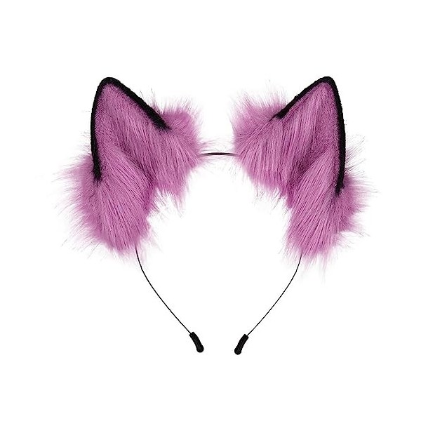 Oreilles de chat en fausse fourrure bandeau fait à la main oreilles de renard à fourrure oreilles de loup moelleux cheveux ce