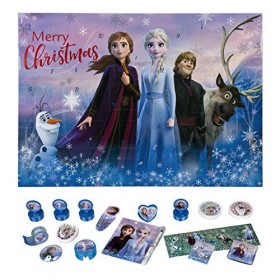 Undercover, Anna, Elsa, Olaf, Kristoff, Sven, Calendrier de lAvent pour Fille avec 24 Surprises darticles de Papeterie, Mot
