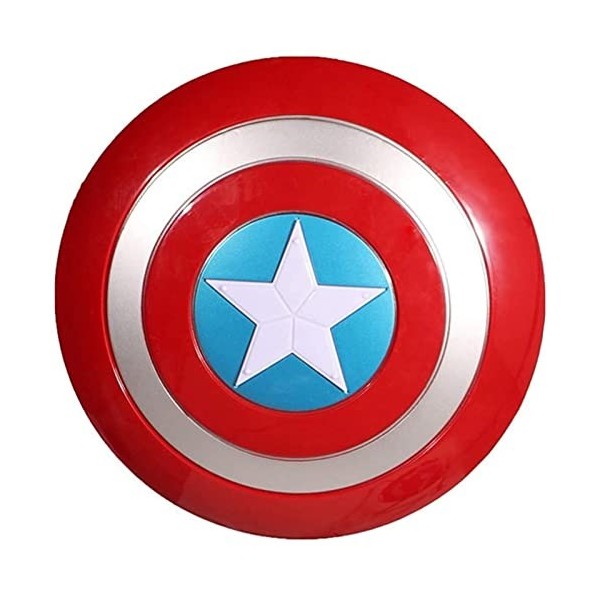 Bouclier Captain America Version Son et LumièRe Accessoires de Cosplay Bouclier en Plastique 32CM Enfants Handheld Movie Edit