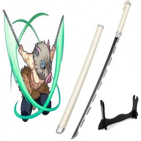 RYPDKM Demon Slayer Sword en Bois, Épée De Samouraï 75cm/104cm Lame De Bambou Katana Japonais Anime Cosplay Couteau Hashibir