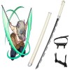 RYPDKM Demon Slayer Sword en Bois, Épée De Samouraï 75cm/104cm Lame De Bambou Katana Japonais Anime Cosplay Couteau Hashibir