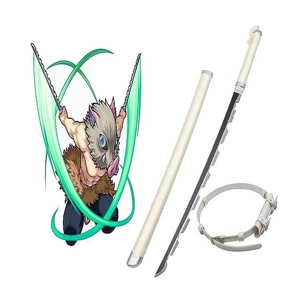 RYPDKM Demon Slayer Sword en Bois, Épée De Samouraï 75cm/104cm Lame De Bambou Katana Japonais Anime Cosplay Couteau Hashibir