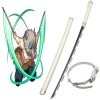 RYPDKM Demon Slayer Sword en Bois, Épée De Samouraï 75cm/104cm Lame De Bambou Katana Japonais Anime Cosplay Couteau Hashibir