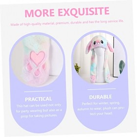 Toyvian 2Pcs Oreilles De Lapin Chapeau Costume De Jeu De Rôle Peluche Peluche Oreille Mobile Chapeau De Saut Accessoires Kawa