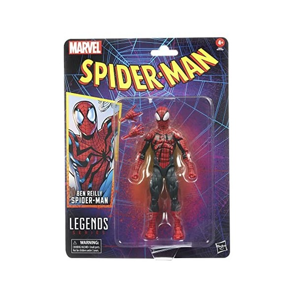Hasbro Marvel Legends Series, Ben Reilly Spider-Man, Figurine de Collection Spider-Man Legends de 15 cm avec 2 Accessoires
