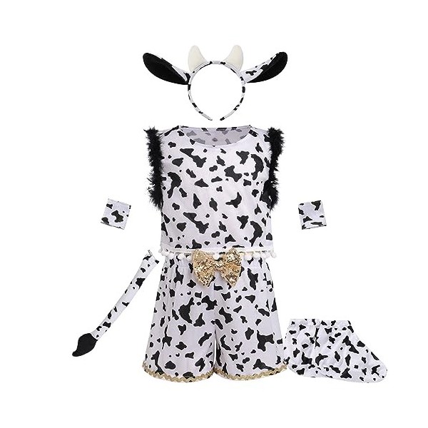 IBAKOM Costumes dHalloween pour enfants Garçons Filles Animaux Costume Cosplay Cartoon Déguisement Ailes Top à paillettes Sh