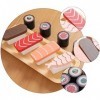 Toyvian 1 Ensemble en Bois Simulé Sushi Jouet Jouets Enfants Jouets pour Filles Fille Jouet Enfants Ensemble De Jeu Mini Joue