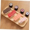 Toyvian 1 Ensemble en Bois Simulé Sushi Jouet Jouets Enfants Jouets pour Filles Fille Jouet Enfants Ensemble De Jeu Mini Joue