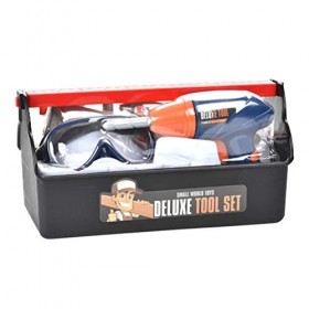 TOYANDONA Outil de Construction Jouet Ensemble de Jeu Enfants Menuiserie Semblant de Jeu Boîte à Outils Électrique avec Étui 