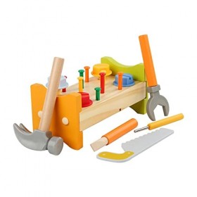 Sharplace Ensemble doutils de Jeu en Bois Outils de réparation Jouet à démonter Atelier éducatif précoce Outil de Constructi
