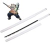 QHDPKU Katana en Bois Demon Slayer Nichirin De Hashibira Inosuke Replique Cosplay Épée De Samourai Anime Sabre en Bois,Armes 