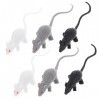 Toyvian 36 Pièces Halloween Souris Jouet Faux Rat Blague Petits Animaux Jouets Halloween Décorations Artificiales Para Imiter