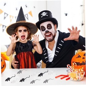 Toyvian 36 Pièces Halloween Souris Jouet Faux Rat Blague Petits Animaux Jouets Halloween Décorations Artificiales Para Imiter