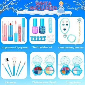 Lubibi Ensembles de Maquillage Lavables pour Filles avec Vernis à Ongles, Rouge à Lèvres pour Les Cadeaux danniversaire de N