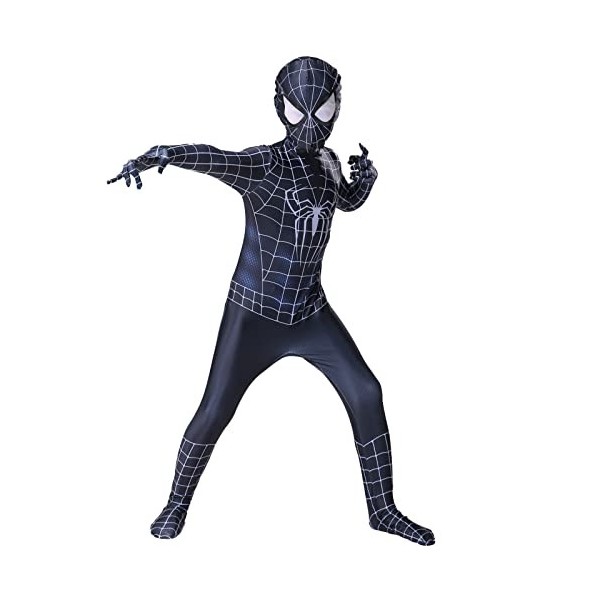 Kitimi Deguisement Spider Enfant, Matériau En Soie de Lait Costume Spider Enfant, Cosplay Halloween,Carnaval, Noël Body Costu