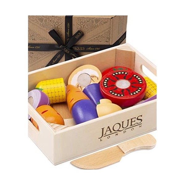 Jaques de Londres Faisons Semblant de Jouer au Jeu de la Nourriture - Jouets en Bois Legume en Bois Jouets Enfants 2 3 4 Ans 