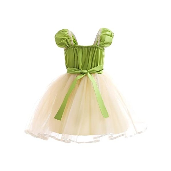 Lito Angels Deguisement Costume Robe de Princesse et la Grenouille Tiana pour Enfant Fille Taille 2-3 ans, Vert