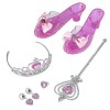 Baroni Toys Jeu dAccessoires de Princesse pour Filles, Kit de Costume de Fille avec Couronne à Baguette, Chaussures à Talons