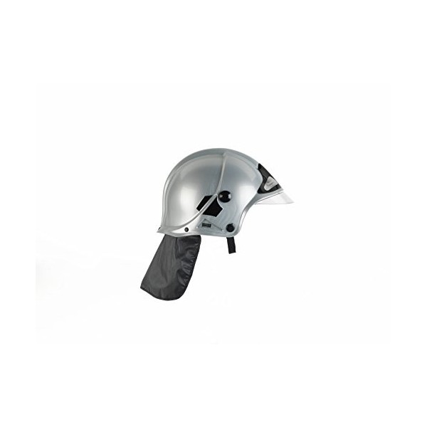 Theo Klein 8902 Fire Fighter Henry Casque de Pompier Argent I Réplique Fidèle LOriginal En design Msa I Visière Rabattable I