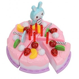 Zerodis Nourriture de jeu de simulation pour enfants, découpe et décoration de fête danniversaire, jouets de cuisine, jeu de