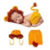 TINAYAUE Costume de Lion Bébé Tenues Costumes de Photographie Nouveau-né Tenue de Photo Accessoires Crochet Tricot Confortabl