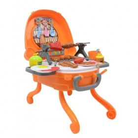 Shienfir Ensemble de Jouets de Cuisine Portable, Ensemble de Jouets de Cuisine, Ensemble de Jouets de Barbecue créatif au Des