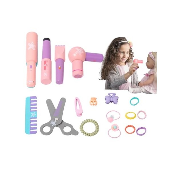 BUNIQ Kit de Jouets pour Coiffeur | Jouets de Style en Bois pour Jeu de Simulation de Princesse - Jouets cognitifs pour pour 