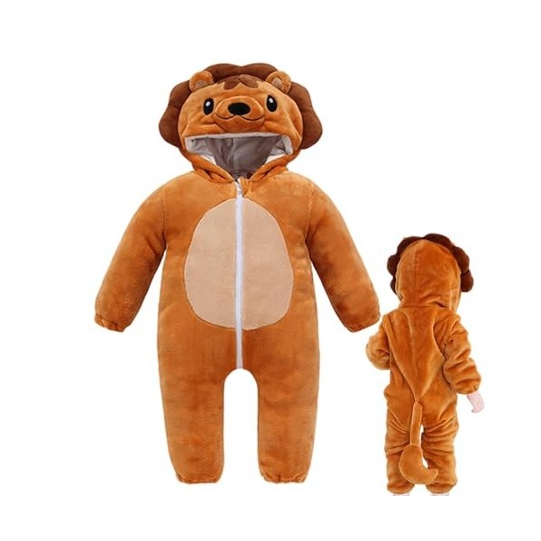 Leryveo Costume danimal Mignon pour bébé en Bas âge | Pyjama en Polaire Douce Dinosaure Singe Lion pour Enfant | Animal Ones