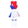 INOOMP 1 Set Cheerleading Uniforme Confortable Robe Filles Uniforme Robe pour Fille Pom-Pom Girl Party Costume Filles Pom-Pom