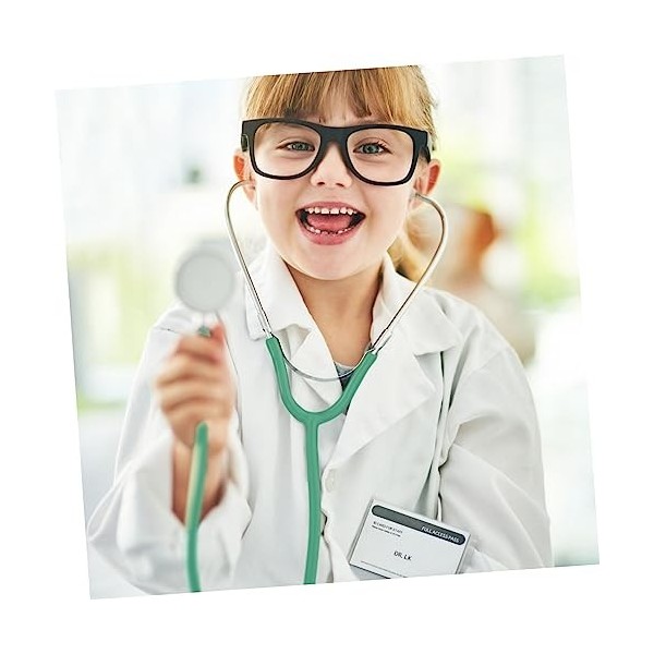 Toyvian 3 Pièces Jouet pour Enfants Costumes pour Enfants Bébé Décor Costume Médecin Accessoires Médecin Jeu De Rôle Stéthosc