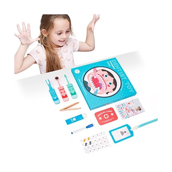 Jouez pour le dentiste, jouet dentiste avec modèle de dents - Pretend Doctor Toys Jouet éducatif pour médecin Jeu intellectue