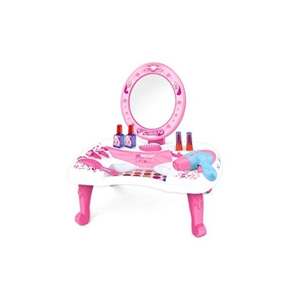 Babitotto Coiffeuse de simulation pour filles - Kit de simulation pour filles - Accessoires cosmétiques - Maison de jeu - Cou