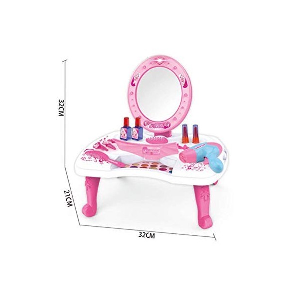 Babitotto Coiffeuse de simulation pour filles - Kit de simulation pour filles - Accessoires cosmétiques - Maison de jeu - Cou