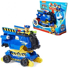 LA PAT PATROUILLE - VÉHICULE RISE & RESCUE CHASE - Véhicule de Police Transformable Avec 2 Figurines À Collectionner Et Acce
