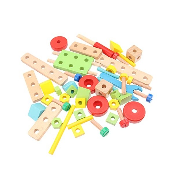 Toyvian 1 Ensemble Boîte À Outils Jeu DÉcrous Jouets pour Enfants Jouets Éducatifs pour Enfants Jouets De Bloc Jouets De Con