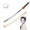 MAYKAR Épée Katana Kochou Shinobu, Épée De Samouraï en Bois avec Fourreau, Jouets Dépée De Samouraï Japonais, pour Jeu De Rô